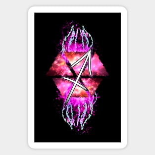 Sagittarius Zodiac - Pink Abstract Magnet